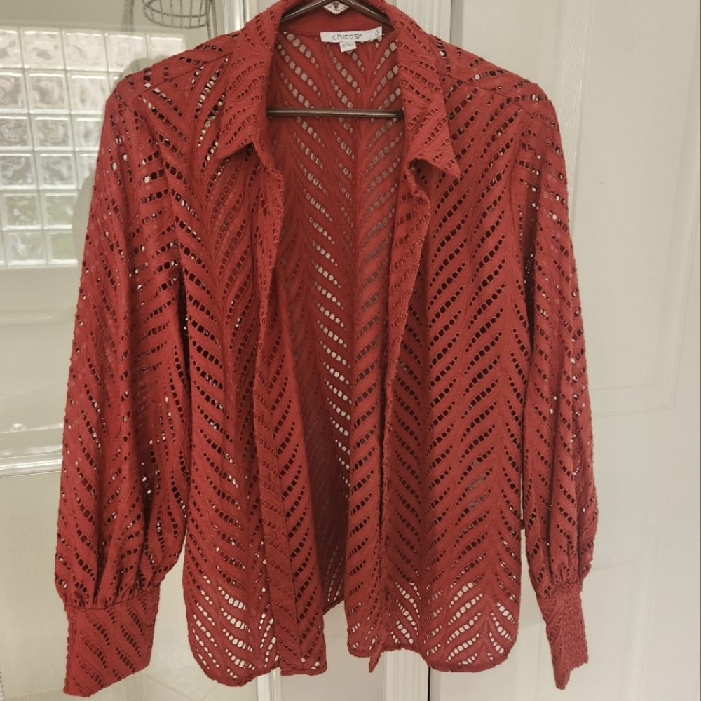 NWT CHICOS 2 BUTTON DOWN SHIRT